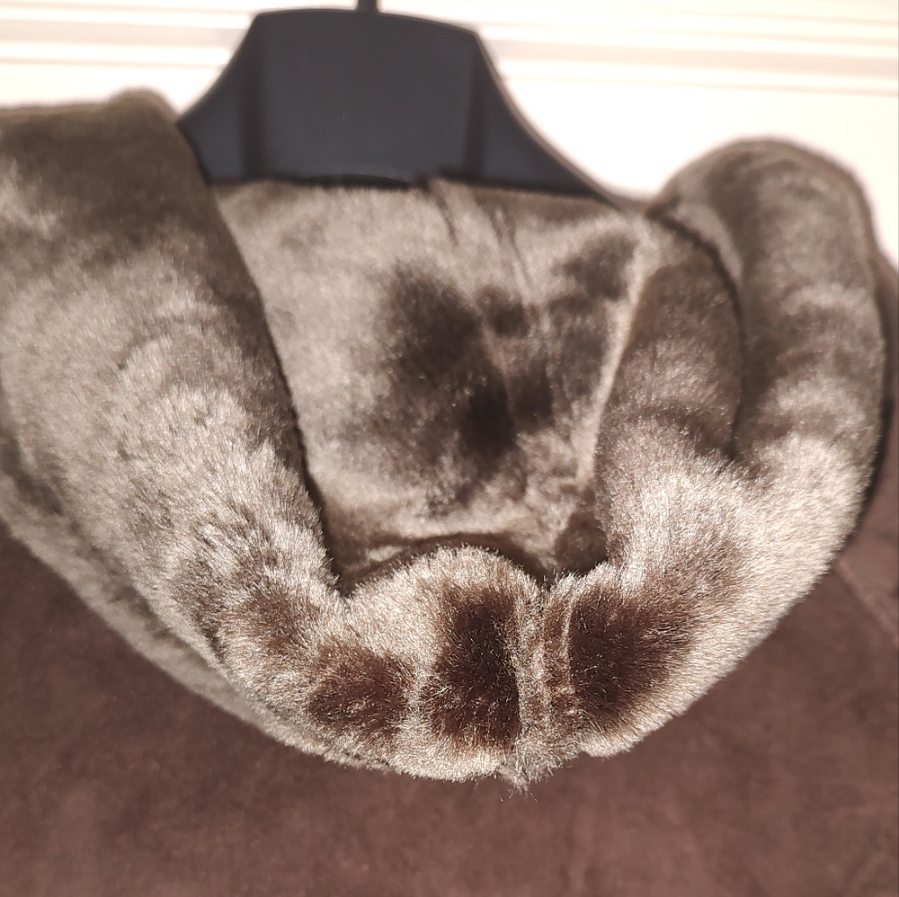 JG Hook Faux Suede Fur Coat 1x - Picture 3 of 5